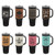 Colors Available - Polar Camel 40 oz. Black with Gray Laserable Leatherette Travel Mug with a Handle, Straw Inc