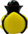 YELLOW W/RED CAPE BACK VIEW - Rubber Dracula Duck