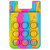 Rainbow Blank - Popper Stress Reliever Silicone Phone Wallet