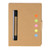 Brown - Mini Eco-Friendly Notepad with Pen