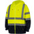 Hi Viz Class 3 Color Block 2" Reflective Tape Safety Zipper Hoodie With Kangaroo Pocket