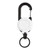 White - Outdoor Heavy Duty Retractable Badge Reel With Key Ring