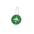 Green - Round Luggage Tags Card Holders&Stainless Steel Loops