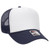 Right Quater Front - Nvy/Wht/Nvy - OTTO Polyester Foam Front 5 Panel Pro Style Mesh Back Trucker Hat