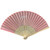 9" Rainbow Bamboo Fabric Folding Fan