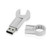 Silver - Mini Metal Flash Drive w/Wrench
