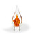 Glimmer Flame Art Glass Award - Clear Base