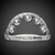 9" Clear Light-Up Tambourine