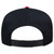 Right Quater Front - Red/Blk - OTTO Cotton Blend Twill 5 Panel Pro Style Baseball Cap