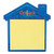 212 TRNBLU Side Blank - House Clip With Sticky Notes