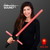 Red Light Up Cross Saber - Domestic Print