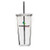 Clear/Black - 24 oz. Big Buddy Double Wall Tumbler w/ Straw