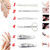 6 Pieces Manicure Set With Golden PU Leather Case
