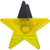 Translucent Yellow Blank - Jumbo Size Star Magnetic Memo Clip w/Strong Grip