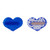 Frosted White/Translucent Blue Blank - Heart Mints & Picks