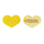 Frosted White/Solid Yellow Blank - Heart Mints & Picks