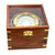 Front View - Jumbo Gamble Brass Compass In Teak Wood Box (Upgraded)