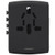 Black Back View Logo - Universal Travel 4 USB Port Adapter