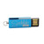Blue - Swivel Metal Mini USB Drive with Chain