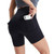 Women's Fitness High Waist Yoga Shorts Sports Tights Short Pants W/Two Pockets