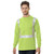 Safety Yellow - Class 2 USA-Made Poly-Cotton Safety Long Sleeve T-Shirt with Pocket