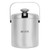 Silver Logo - 3 Liter Stainless Steel Ice Bucket with Lid Tongs and Strainer