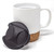 Ceramic Corky Coffee Mugs With Splash Resistant PP Lid 14oz
