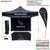 Game Day Tailgate Package, 10' Tent kit, Backwall, Box Fit Tablecloth, and Double sided Flag Kit