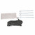 Game Day Tailgate Package, 10' Tent kit, Backwall, Box Fit Tablecloth, and Double sided Flag Kit