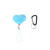 Carabiner Heart Safety Alarm Keychain w/LED Light