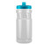 White/Translucent Aqua Blue Blank - 20 Oz. Shoreline Bottle w/ Low Profile Push Pull Lid
