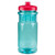 Translucent Aqua Blue/Translucent Red Blank - 20 Oz. Shoreline Bottle w/ Low Profile Push Pull Lid