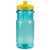 Translucent Aqua Blue/Yellow Blank - 20 Oz. Shoreline Bottle w/ Low Profile Push Pull Lid