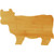 14 3/4" x 9 3/4" Bamboo Cow Shaped Cutting Board