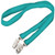 Teal - 3/4" Polyester Double Ended Lanyard (20 Mil)