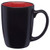 Black Red - 12 oz Two-Tone Black ceramic Coffee Mug w/ Custom Imprint