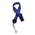 Blue - Custom 3/4" Polyester Lanyard w/ Retractable Badge Reel & Safety Breakaway