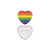 Blank Rainbow - 2" Heart Button