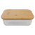 Rectangle Glass Container with Bamboo Lid 50oz
