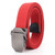Red - Military Canvas Belt Metal Buckle