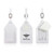 White Logo - AirTag Leather Luggage Tag