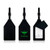 Black Logo - AirTag Leather Luggage Tag