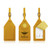 Yellow Logo - AirTag Leather Luggage Tag
