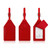 Red Blank - AirTag Leather Luggage Tag