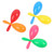 Vibrant Solid Color Mini Plastic Maraca Shakers