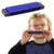 5" Pad Printed Blue Metal Harmonica
