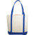 Natural Beige/Royal Blue Blank - Lightweight Daytrip Cotton Canvas Boat Tote Bag