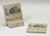 2-Pc Square Limestone Edge Coaster Set w/Base