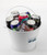 5 QT White Galvanized Bucket w/Metal Handle