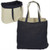 Black - Reversible Jute Bag 14.5" X 14.75" X 5" Cotton Interior Bags